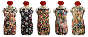 Bronze-Baboon.com wholesales aprons with different themes: Day of the Dead, Frida, Southwest and more! Come visit us and see our collection!