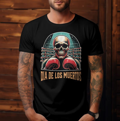 Boxer (Dia de los Muertos) Black Wholesale T-shirt