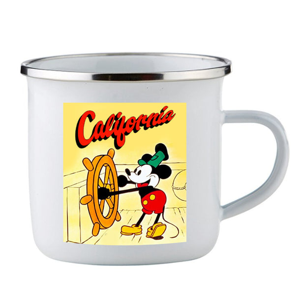 Steamboat Willie in California Enamel Camping Cup (Wholesale)