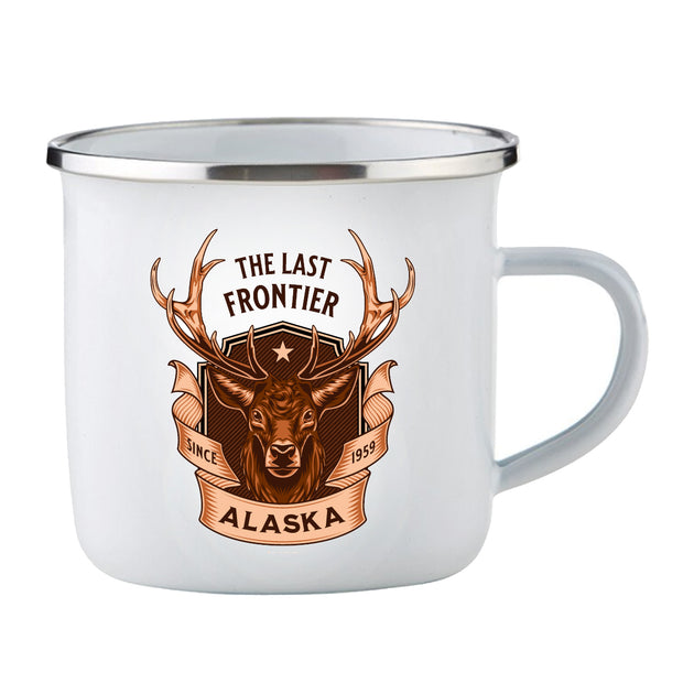 Alaska: The Last Frontier Mule Deer Stag Enamel Camping Cup