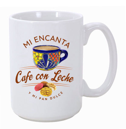 "Cafe Con Leche" 15 oz. Ceramic Coffee Mug