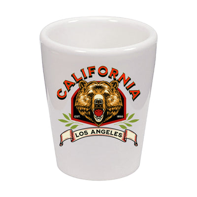 California Bear Shot Glass Ceramic 1.5 oz.