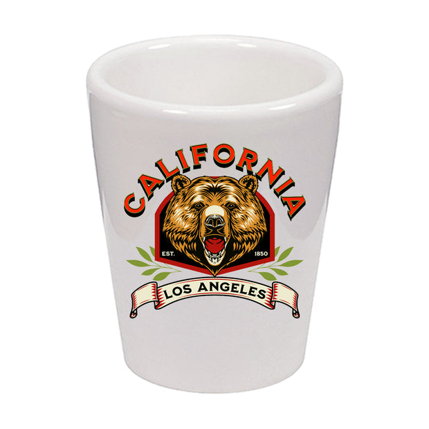 California Bear Shot Glass Ceramic 1.5 oz.