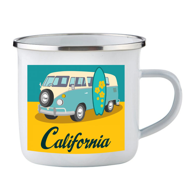 Surf's Up California Enamel Camping Cup