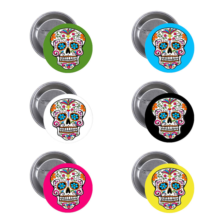 Bronze Baboon Wholesale "Color Me" Day of the Dead Buttons