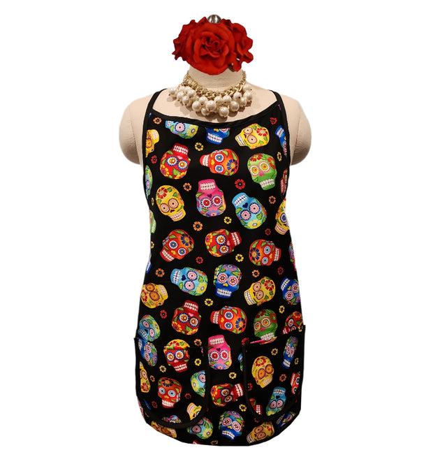 Colorful Skulls Day of the Dead Classic Apron