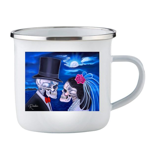 "Eternal Love" Day of the Dead Enamel Camping Cup (Wholesale)