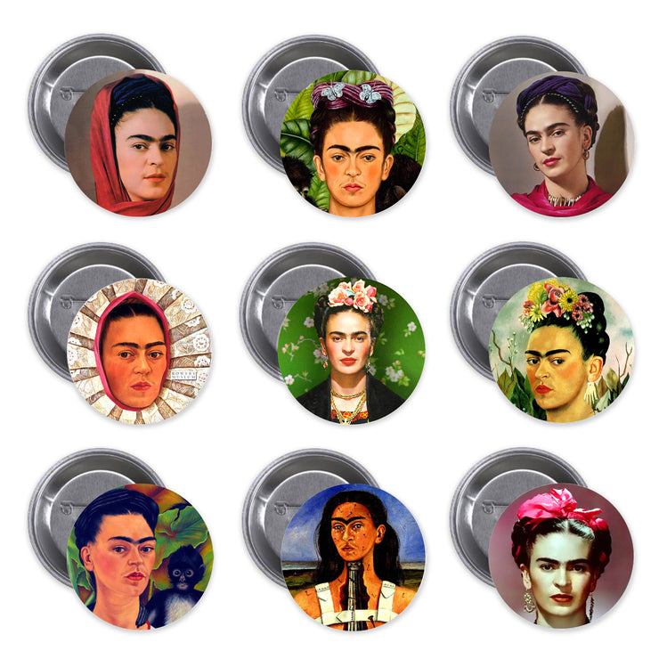 Bronze Baboon wholesale Frida Kahlo buttons.