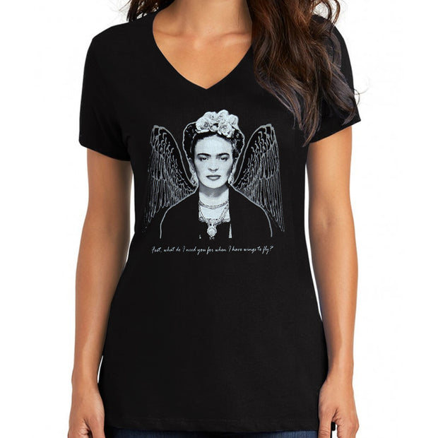 Wholesale by Bronze Baboon "Frida Kahlo Quote" V-Neck T-Shirt