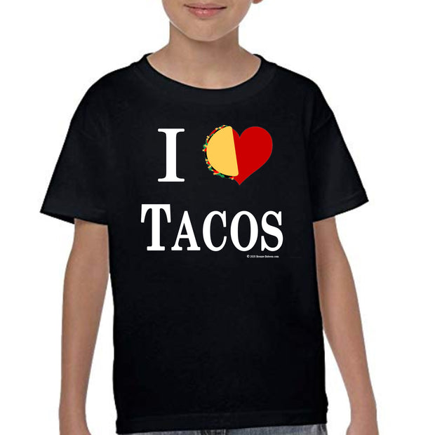 Bronze Baboon Wholesale I Love Tacos Kid’s T-shirts