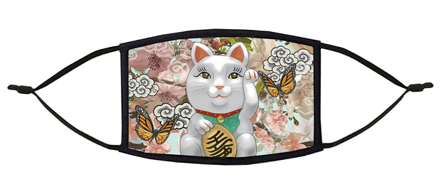 Japanese Maneki Neko (Lucky Cat) Adjustable Face Mask
