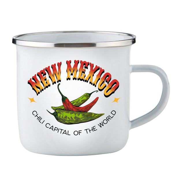 New Mexico Chile Capital of the World Enamel Cup