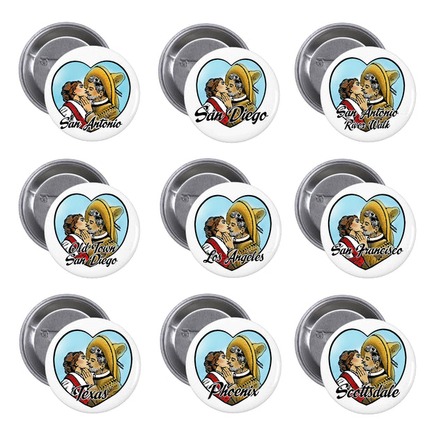Bronze Baboon wholesale "Revolutionary Farewell" by Posada Buttons with your city!