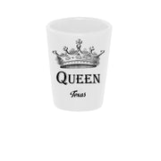 Queen 1.5 oz. White Ceramic Shot Glass