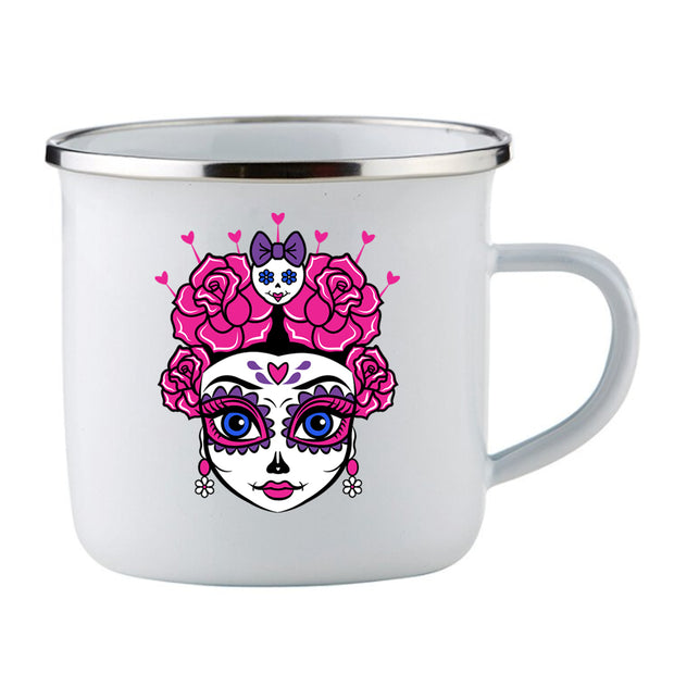 "Rosita" Day of the Dead Enamel Camping Cup (Wholesale)