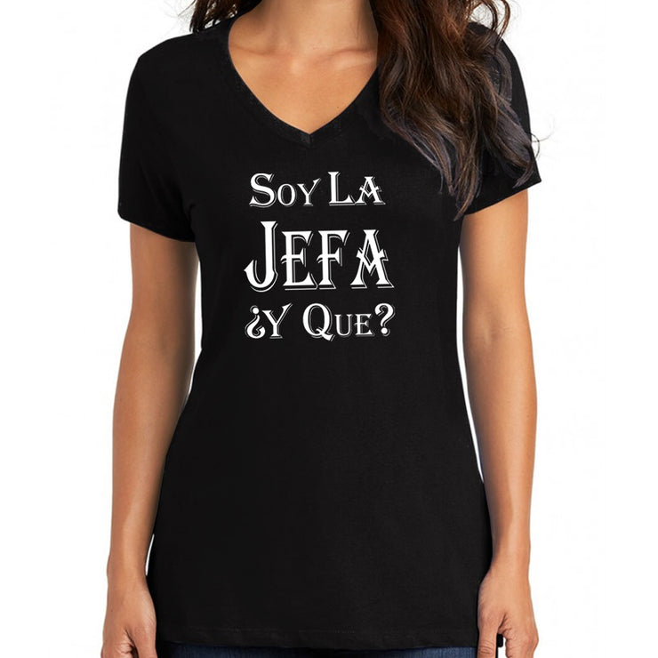 Wholesale by Bronze Baboon "Soy La Jefa ¿Y Que?" V-Neck T-Shirt
