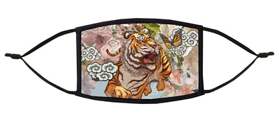 Tiger and Butterfly Adjustable Face Mask