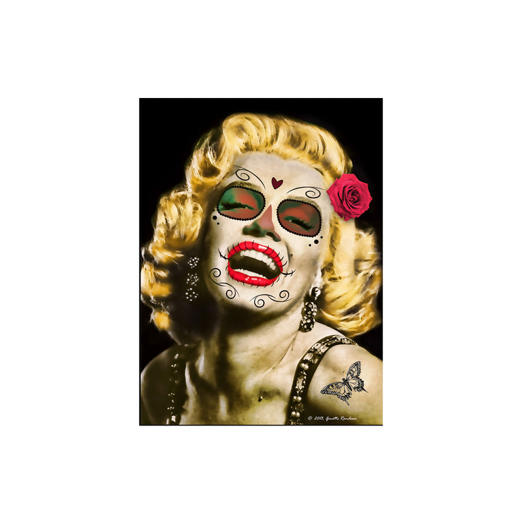 Bronze Baboon wholesale. Custom Magnets. "Viva Marilyn!" Day of the Dead 2.5” x 3.5” Magnet